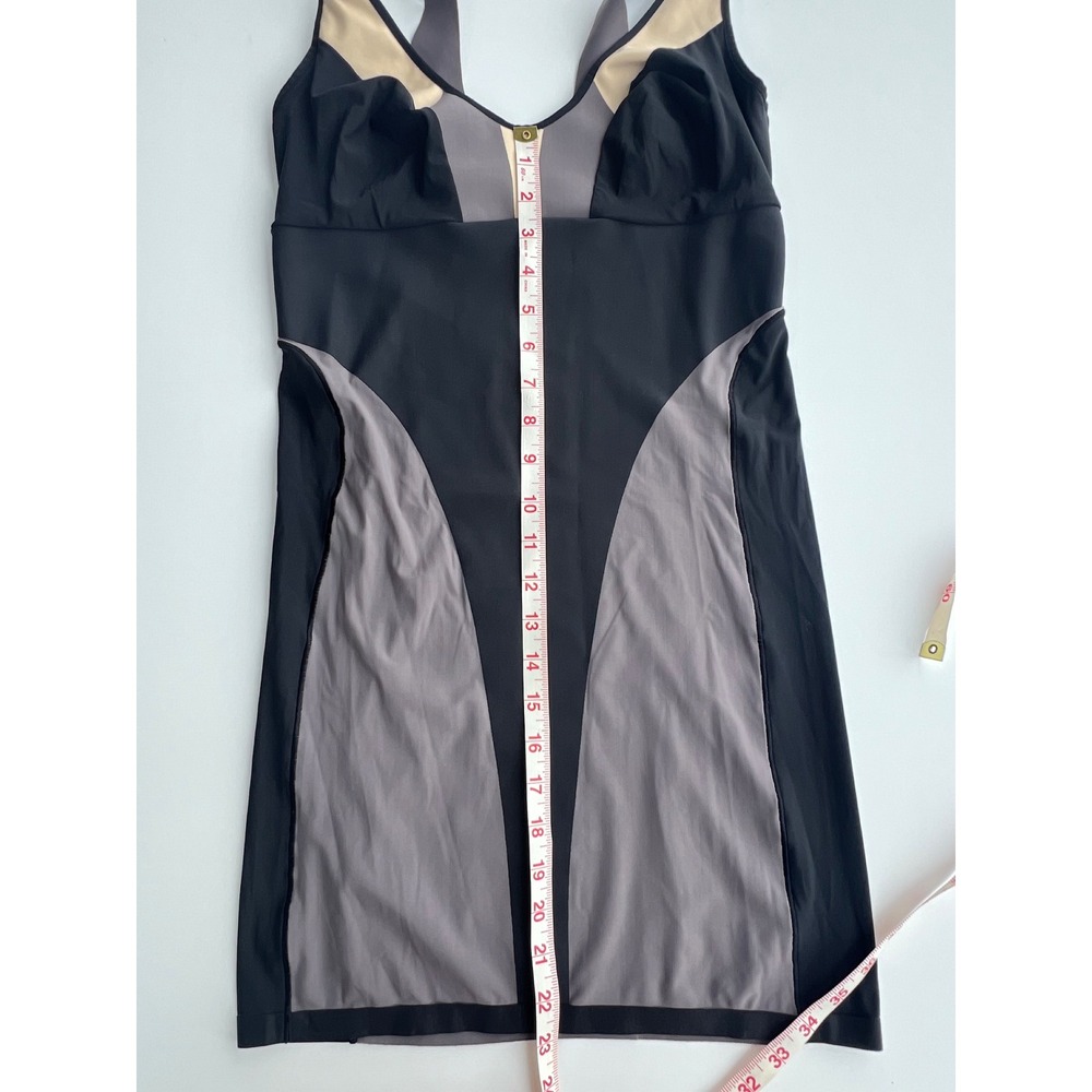 Cynthia Rowley Slim‎ Dress 38B Black Gray Colorblock Sleeveless Mini Shapewear - Picture 8 of 8